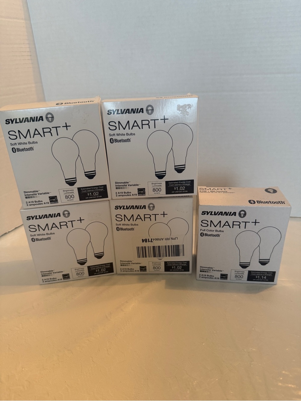 Sylvania Smart+ A19 Light Bulbs Bluetooth (5 Boxes) New
